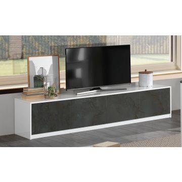 Giada Tv meubel 208 wit mat - front grijs oxide mat